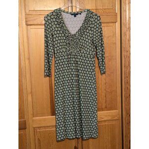 Boden Black and Cream Patterned Dress